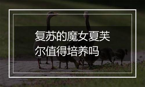 复苏的魔女夏芙尔值得培养吗