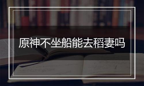 原神不坐船能去稻妻吗