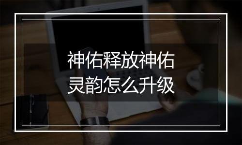 神佑释放神佑灵韵怎么升级