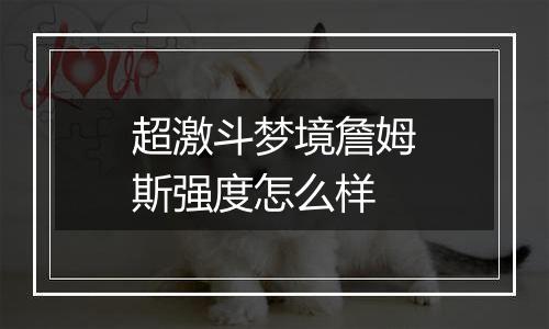 超激斗梦境詹姆斯强度怎么样
