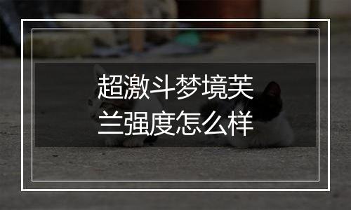 超激斗梦境芙兰强度怎么样