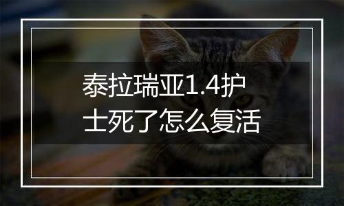 泰拉瑞亚1.4护士死了怎么复活