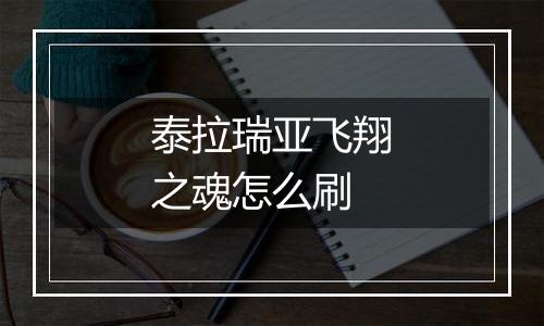 泰拉瑞亚飞翔之魂怎么刷