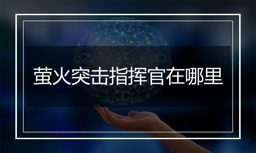 萤火突击指挥官在哪里