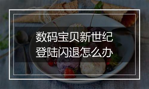 数码宝贝新世纪登陆闪退怎么办