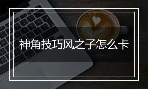 神角技巧风之子怎么卡