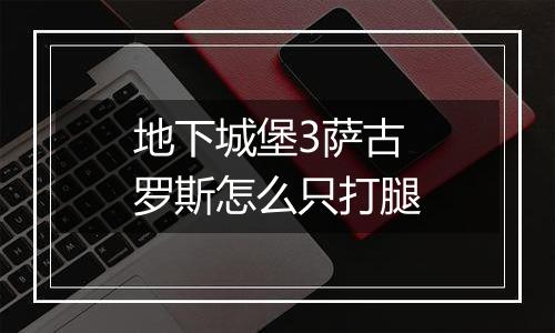 地下城堡3萨古罗斯怎么只打腿