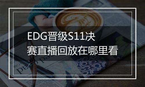 EDG晋级S11决赛直播回放在哪里看
