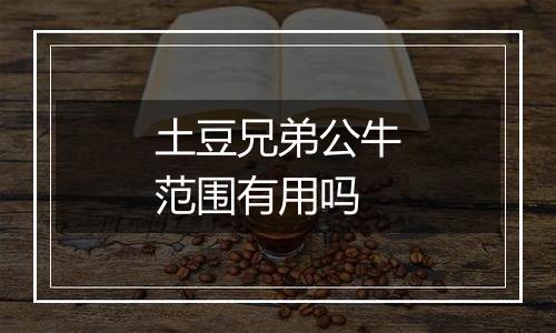 土豆兄弟公牛范围有用吗
