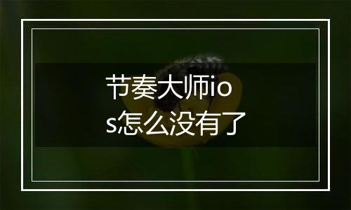 节奏大师ios怎么没有了