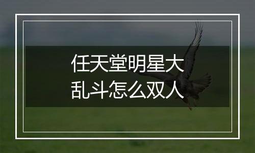 任天堂明星大乱斗怎么双人