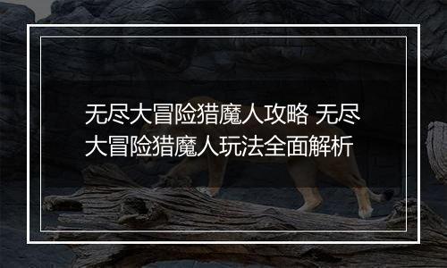 无尽大冒险猎魔人攻略 无尽大冒险猎魔人玩法全面解析