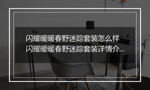 闪耀暖暖春野迷踪套装怎么样  闪耀暖暖春野迷踪套装详情介绍