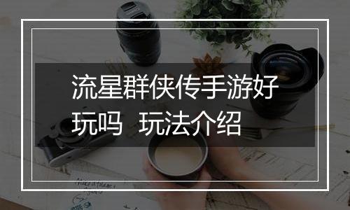 流星群侠传手游好玩吗  玩法介绍