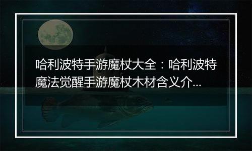 哈利波特手游魔杖大全：哈利波特魔法觉醒手游魔杖木材含义介绍(二)