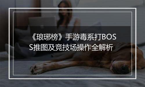 《琅琊榜》手游毒系打BOSS推图及竞技场操作全解析
