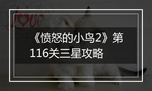 《愤怒的小鸟2》第116关三星攻略