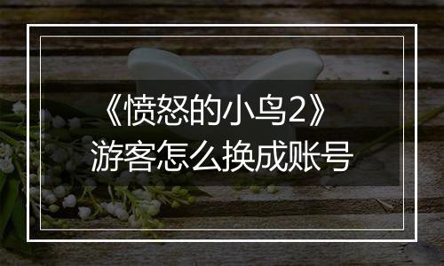 《愤怒的小鸟2》游客怎么换成账号