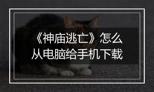 《神庙逃亡》怎么从电脑给手机下载