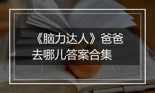 《脑力达人》爸爸去哪儿答案合集