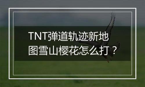 TNT弹道轨迹新地图雪山樱花怎么打？