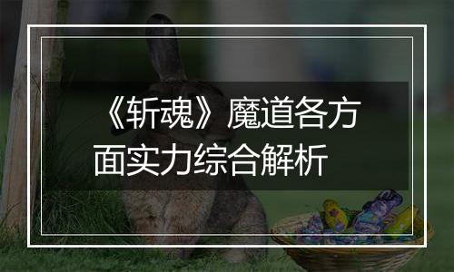 《斩魂》魔道各方面实力综合解析