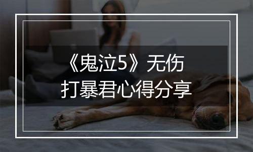 《鬼泣5》无伤打暴君心得分享