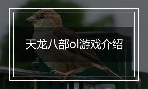 天龙八部ol游戏介绍