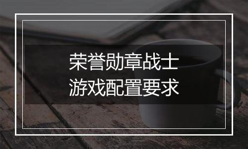 荣誉勋章战士游戏配置要求