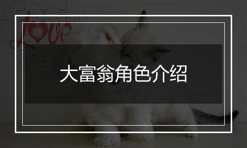 大富翁角色介绍