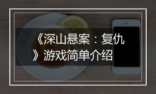 《深山悬案：复仇》游戏简单介绍