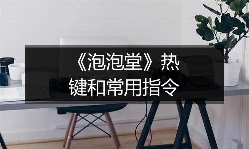 《泡泡堂》热键和常用指令