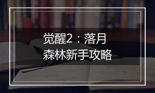 觉醒2：落月森林新手攻略