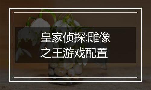 皇家侦探:雕像之王游戏配置