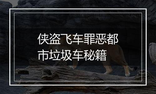 侠盗飞车罪恶都市垃圾车秘籍