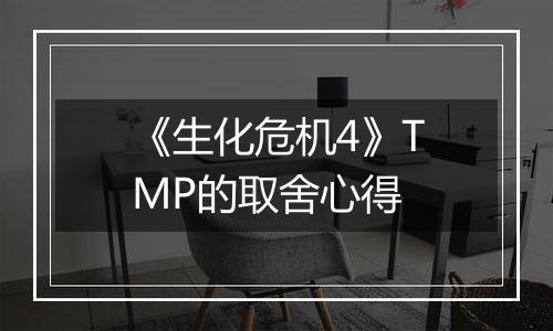 《生化危机4》TMP的取舍心得