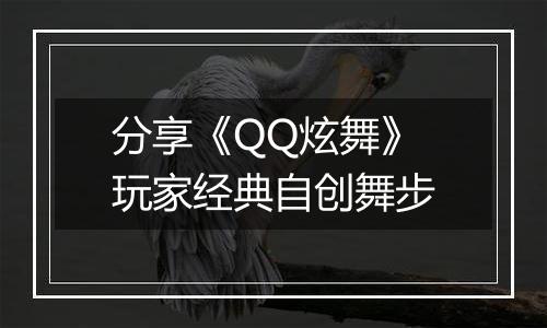 分享《QQ炫舞》玩家经典自创舞步
