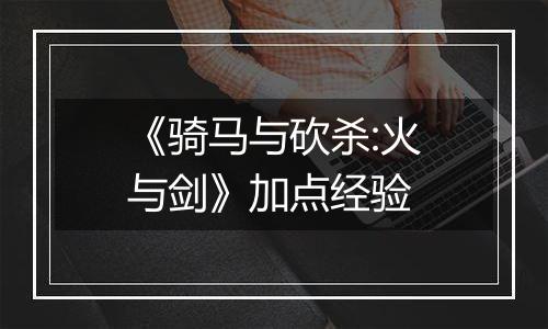 《骑马与砍杀:火与剑》加点经验