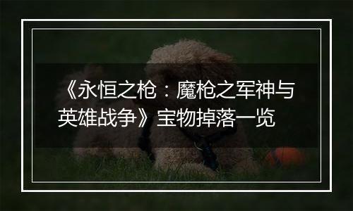 《永恒之枪：魔枪之军神与英雄战争》宝物掉落一览