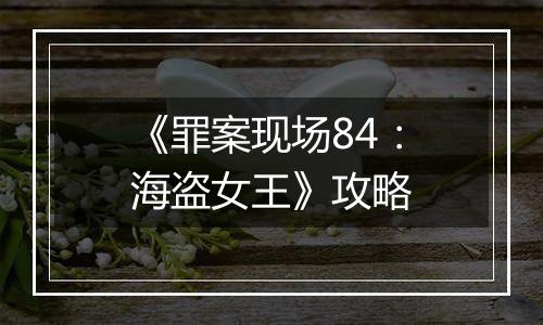 《罪案现场84：海盗女王》攻略