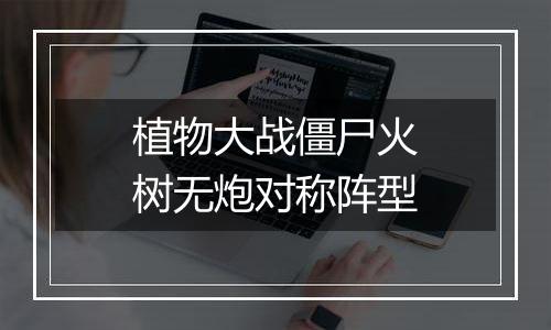 植物大战僵尸火树无炮对称阵型