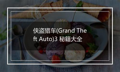 侠盗猎车(Grand Theft Auto)3 秘籍大全