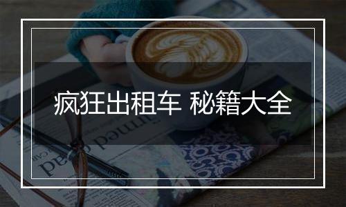 疯狂出租车 秘籍大全