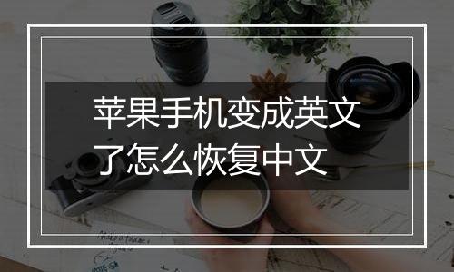 苹果手机变成英文了怎么恢复中文
