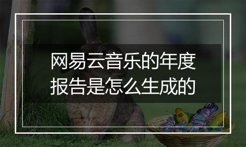 网易云音乐的年度报告是怎么生成的