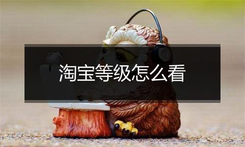 淘宝等级怎么看