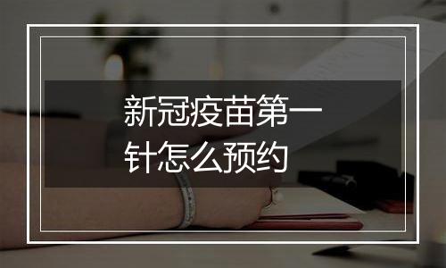 新冠疫苗第一针怎么预约