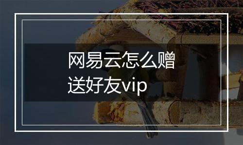 网易云怎么赠送好友vip