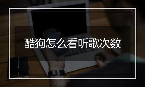 酷狗怎么看听歌次数