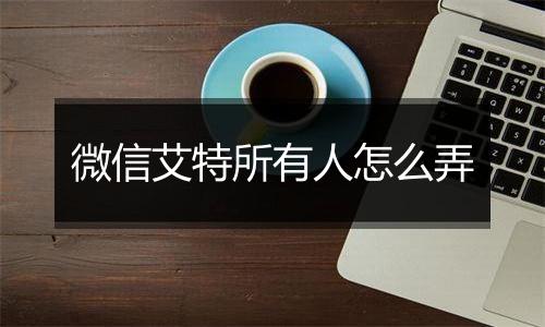 微信艾特所有人怎么弄